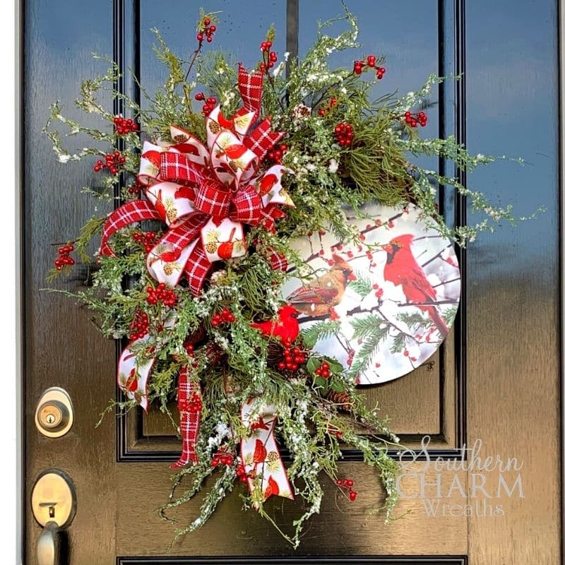 Christmas Cardinal Wreath