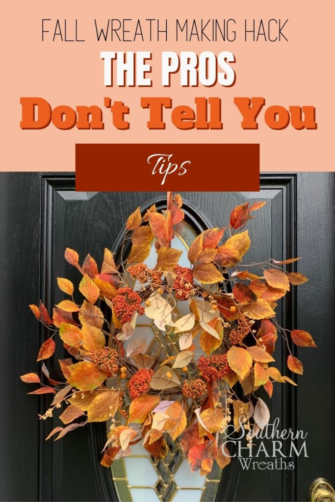 Front door featuring a fall wreath made with tips and tricks