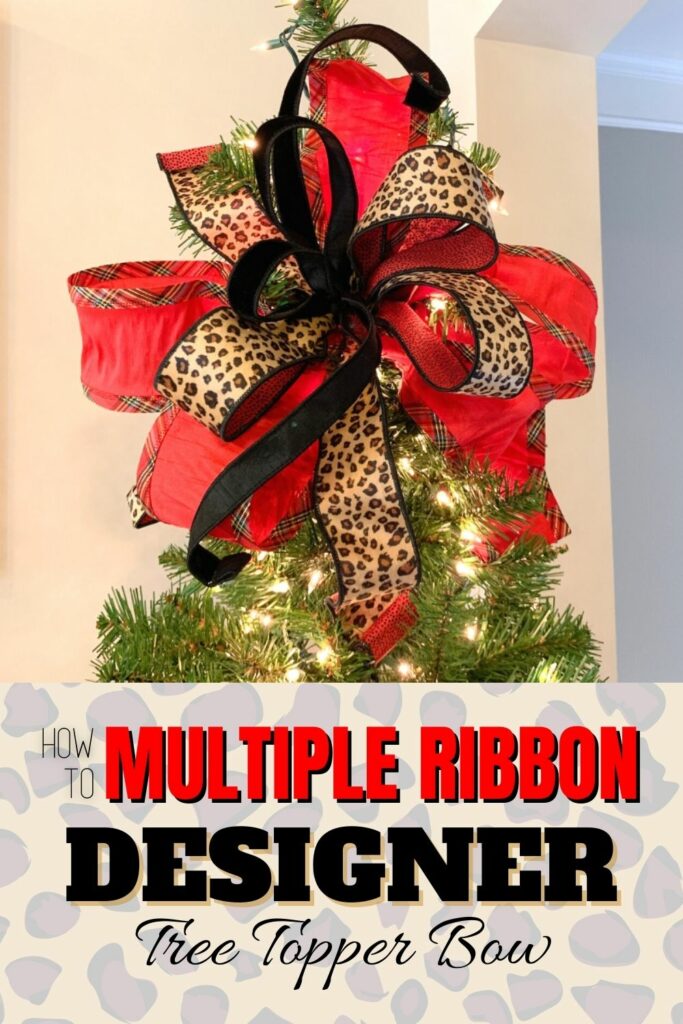 christmas bow tree topper diy