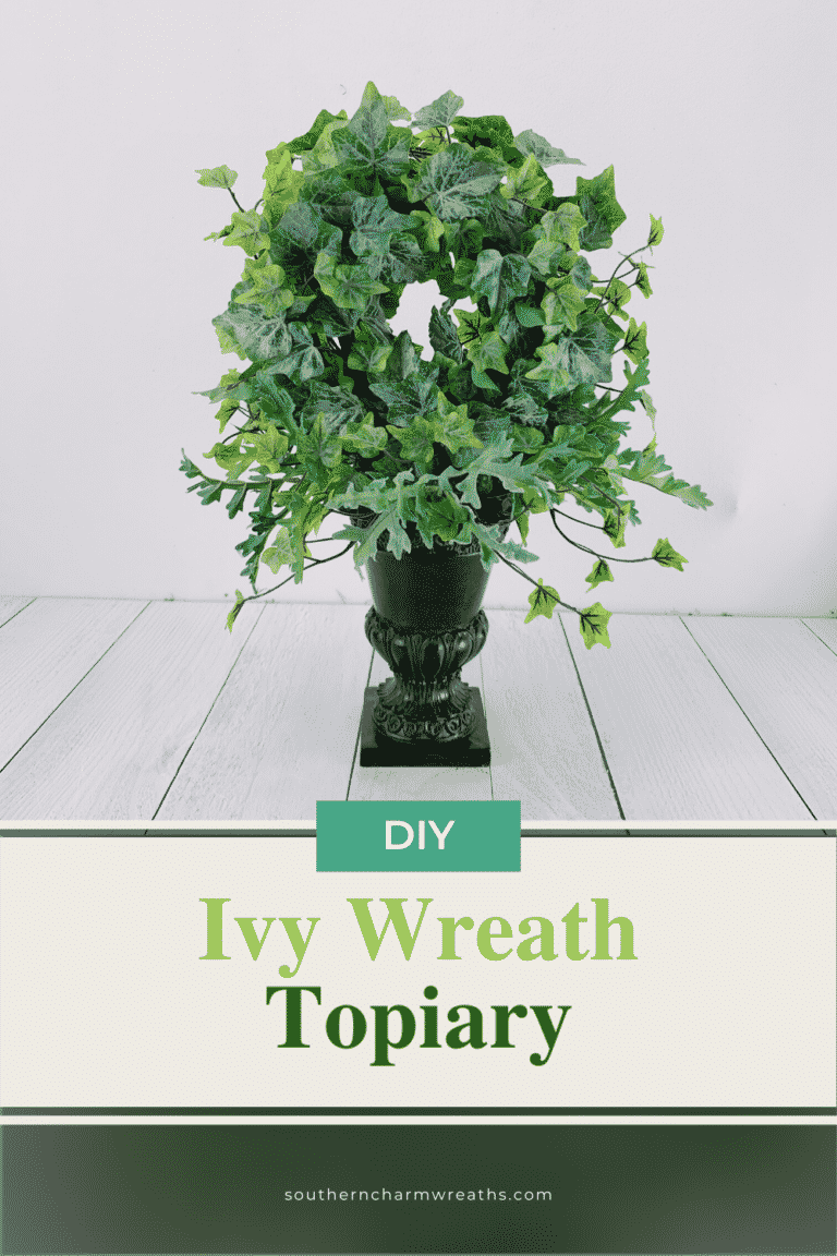 DIY Ivy Wreath Topiary Southern Charm Wreaths