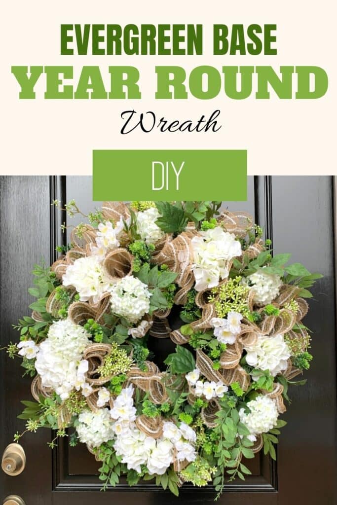 Evergreen base Year Round Wreath DIY 