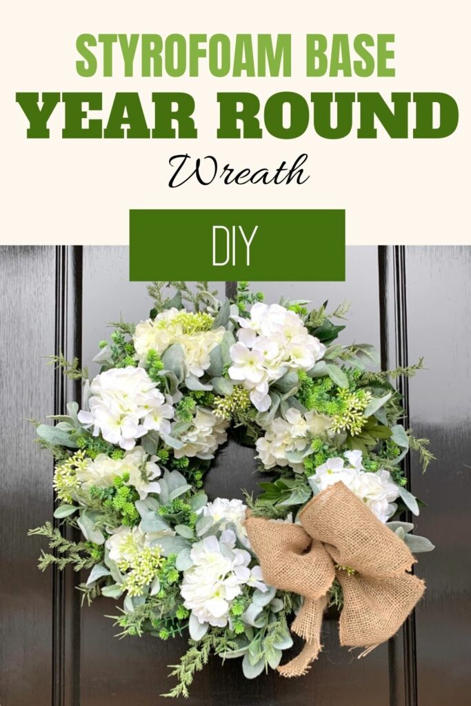 Styrofoam Base Year Round Wreath DIY 