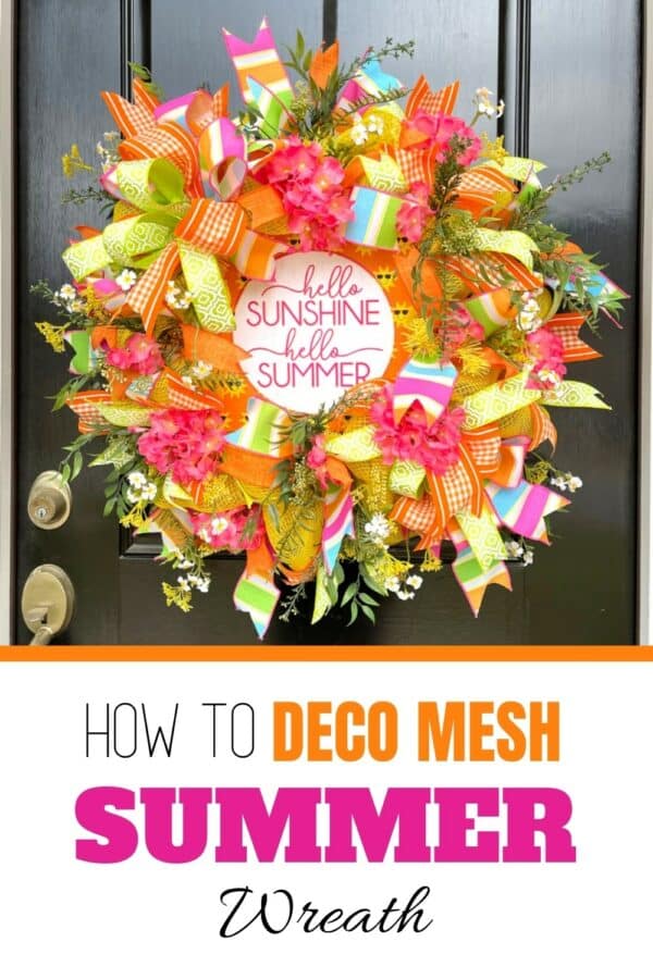 How To Make A Deco Mesh Summer Wreath - Southern Charm Wreaths