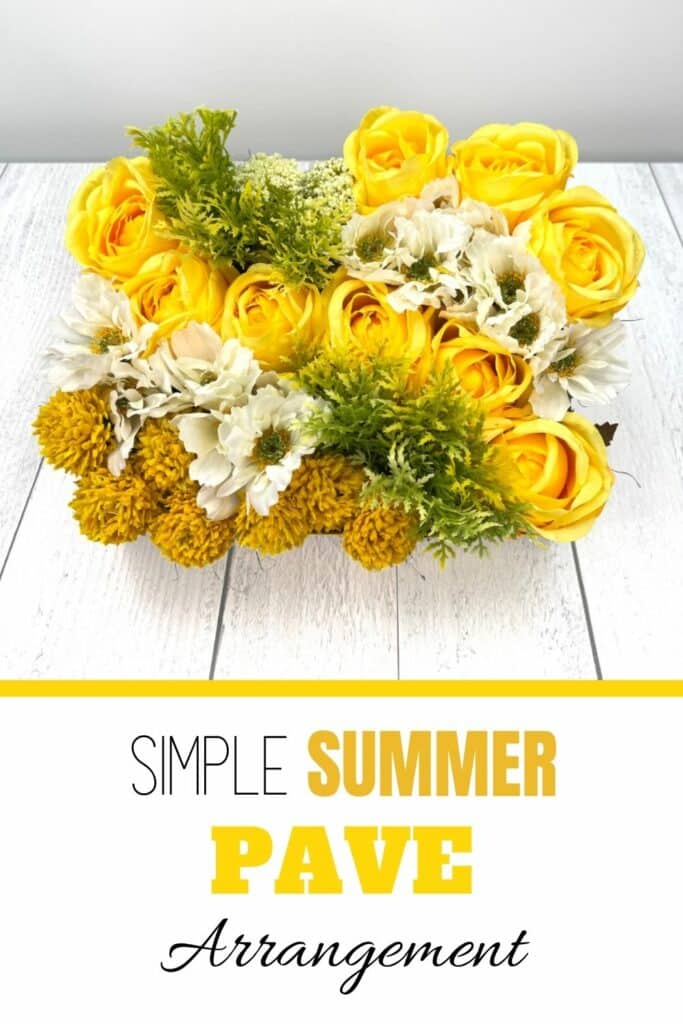 simple summer flower decor made with yellow and white flowers