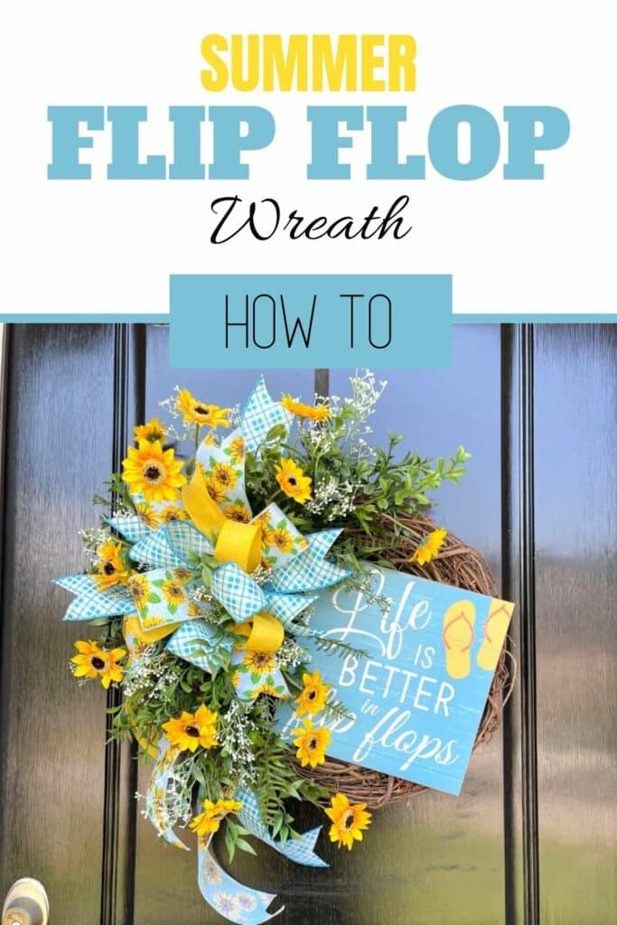 Summer Flip Flop Wreath How To 