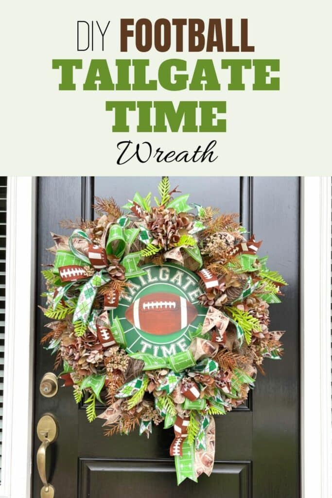 Deco Mesh Tailgate Time Football Wreath