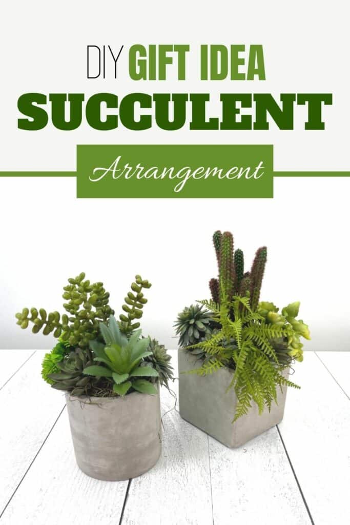 DIY Gift Idea Succulent Arrangement 