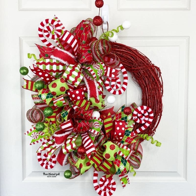 mesh christmas wreath images