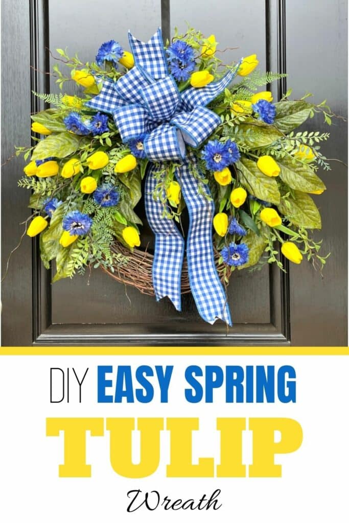 DIY Easy Spring Tulip Wreath 