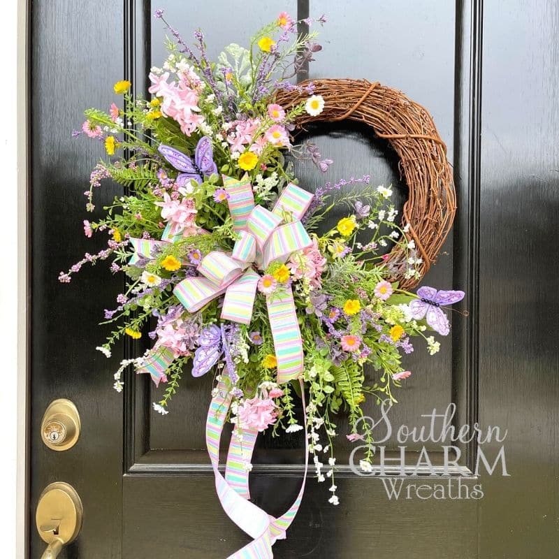 Blog - Lilac Butterfly Grapevine Wreath