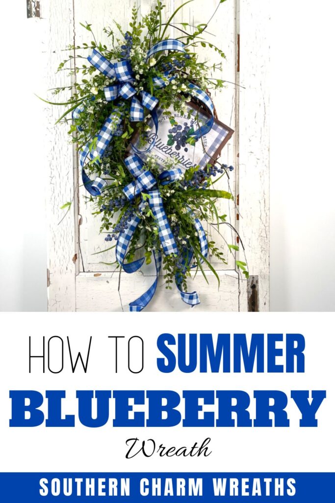 How to make a summer blueberry wreath 