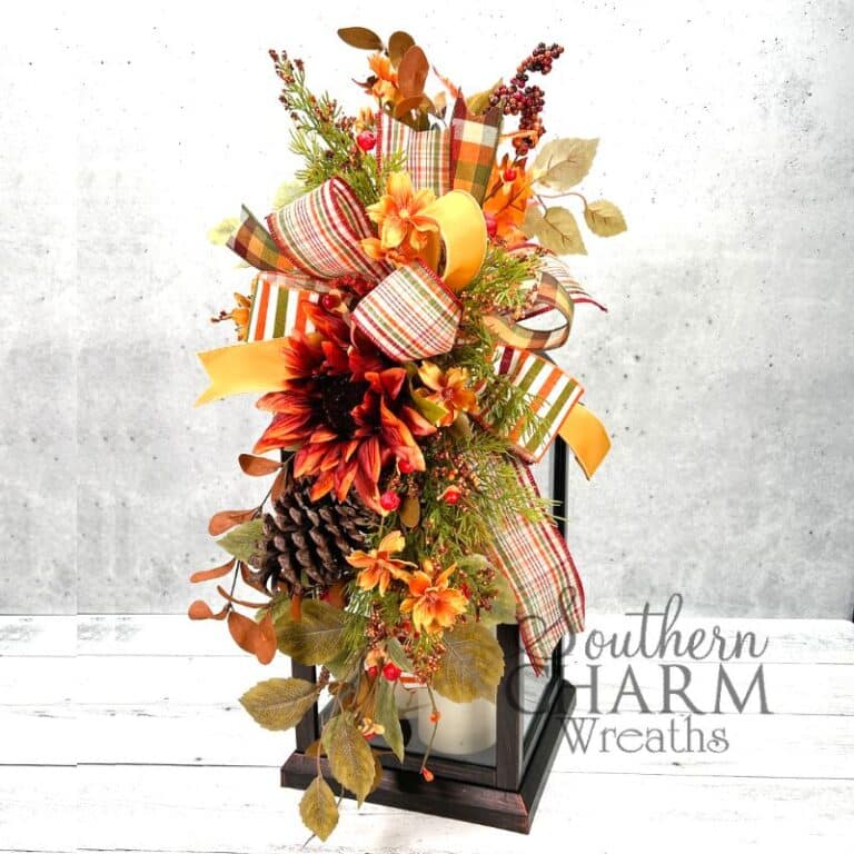 How to Make a Fall Lantern Swag Southern Charm Wreaths