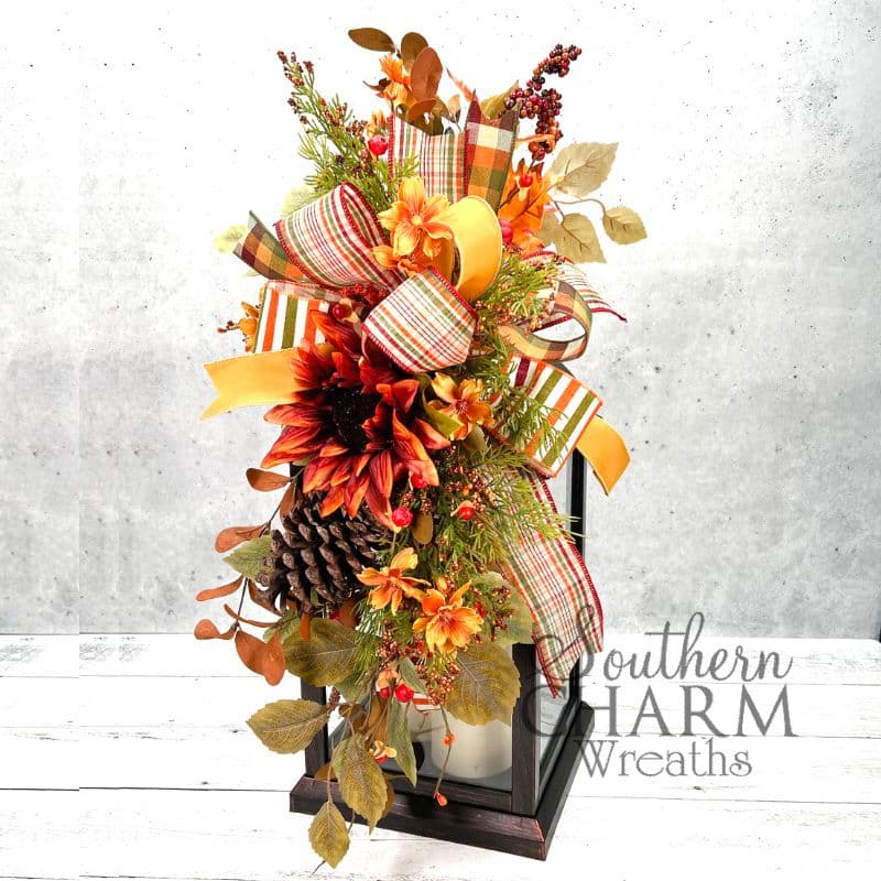 Cream Fall Leaf Wreath On Grapevine - Southern Charm Wreaths