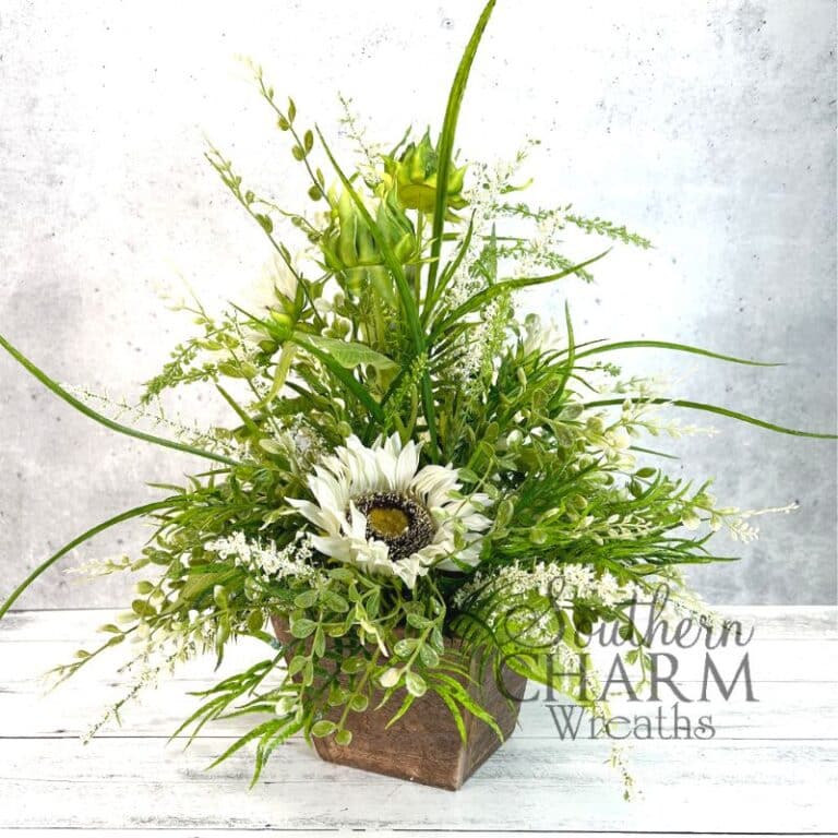 How to Make a Silk Flower Cream Sunflower Arrangement