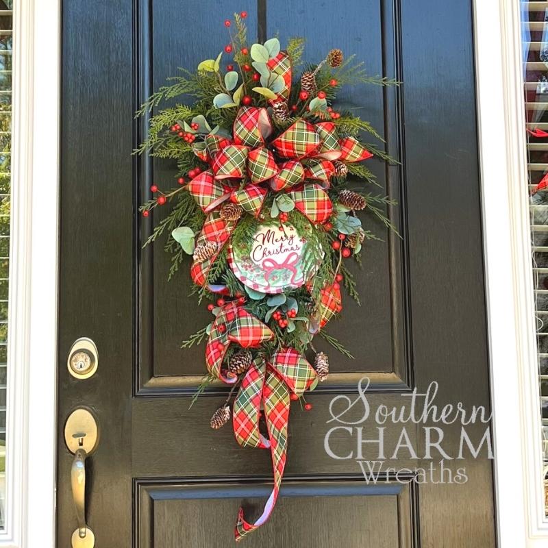 Simple Merry Christmas Swag Wreath