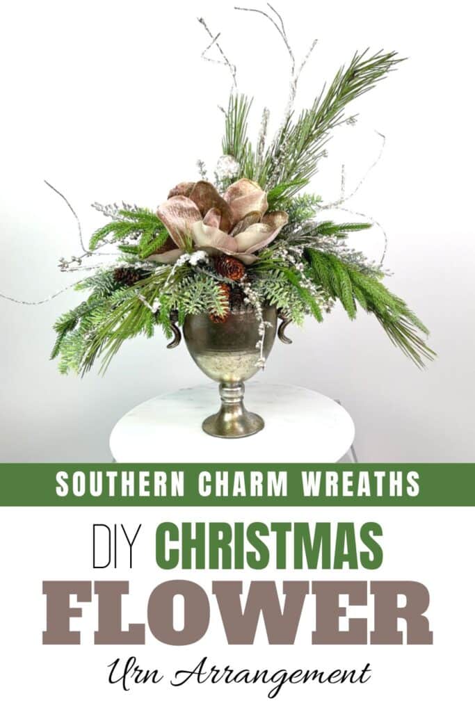 Southern Charm Wreaths DIY Christmas Flower Urn Arrangement 