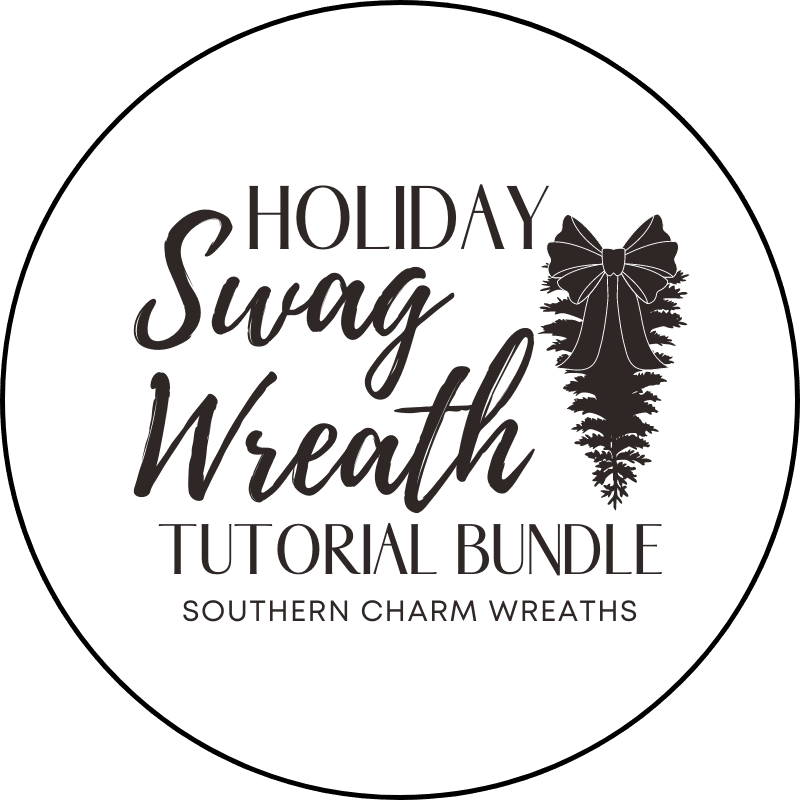 holiday swag wreath tutorial bundle button