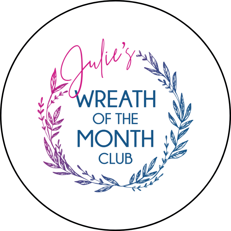 Julie's wreath of the month club button