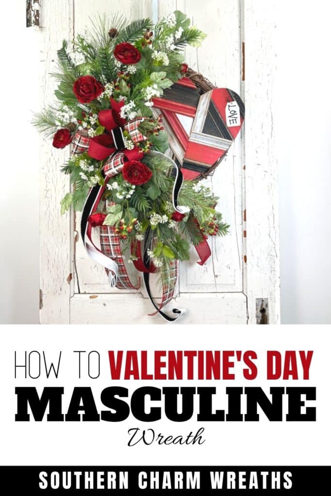 how to valentine's day masculine wreath pin