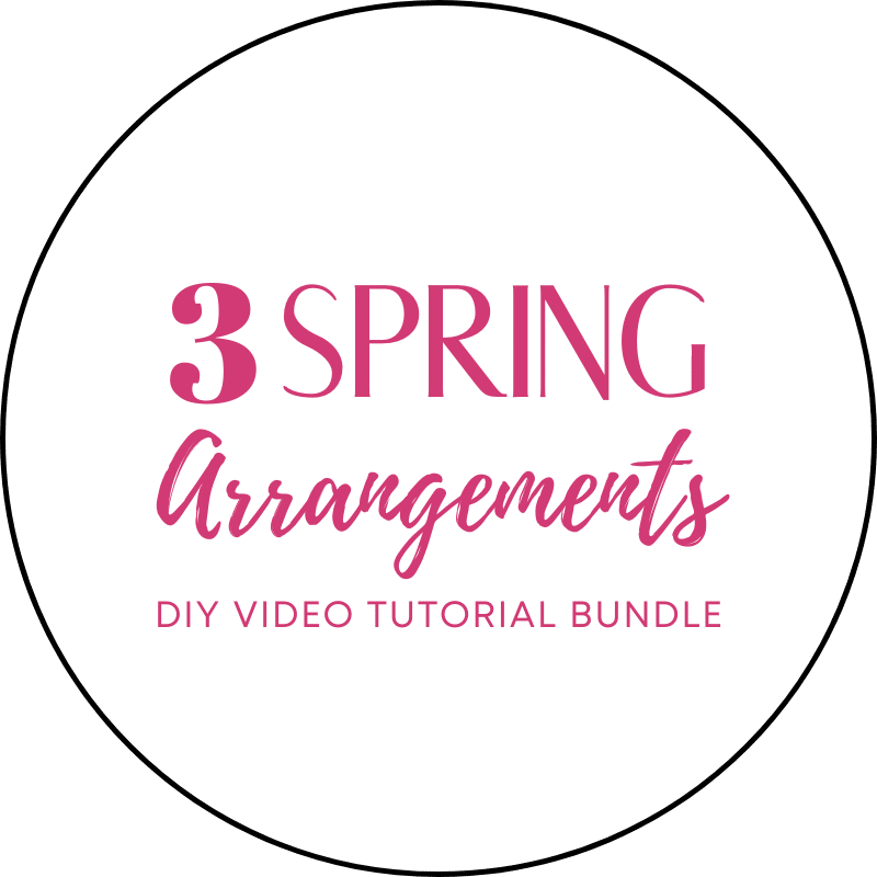 3 spring arrangements diy video tutorial bundle button