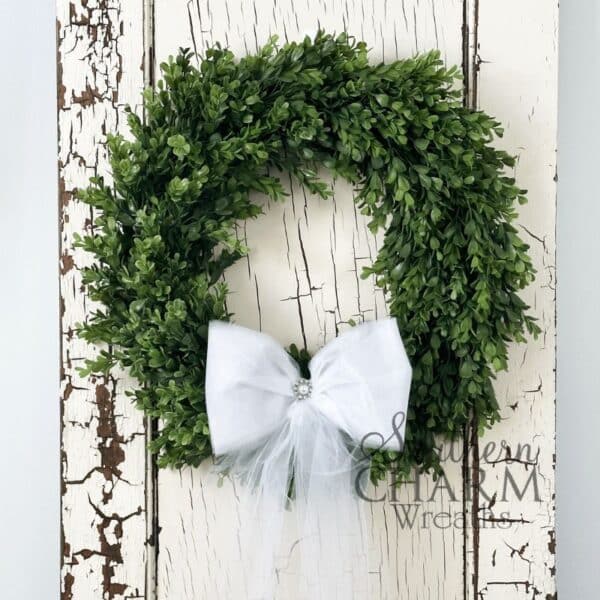 [WOTMC] Boxwood Wedding Wreath Southern Charm Wreaths