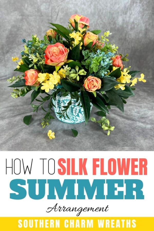 Summer Silk Flower Arrangement - Southern Charm Wreaths