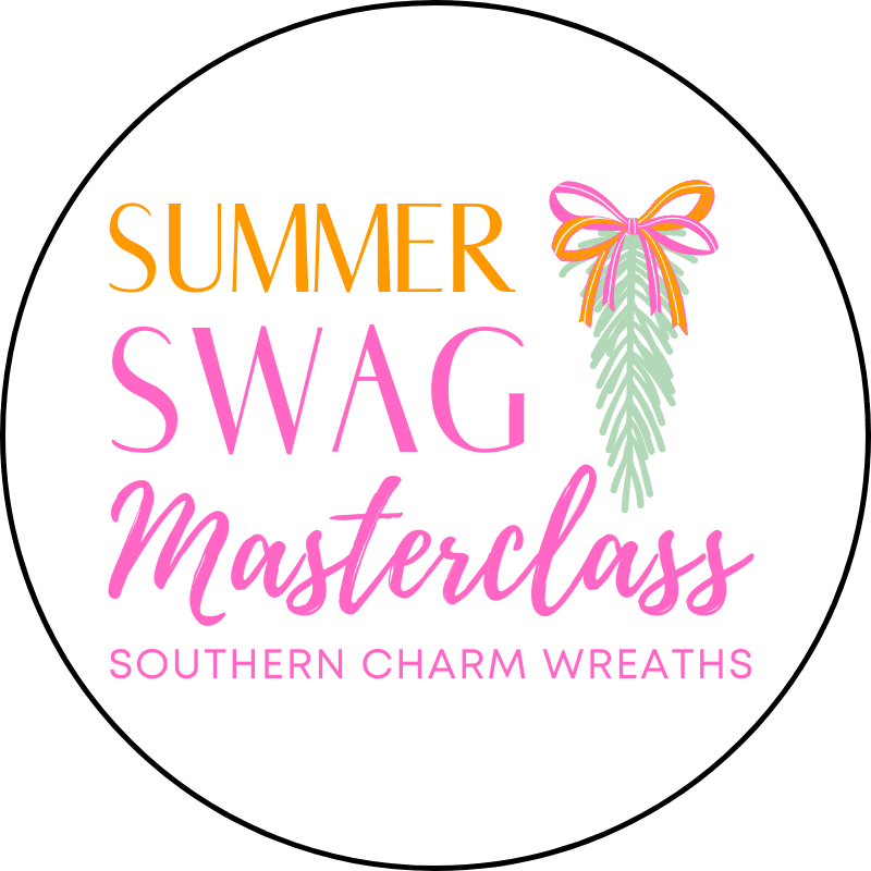 text overlay summer swag masterclass white circle