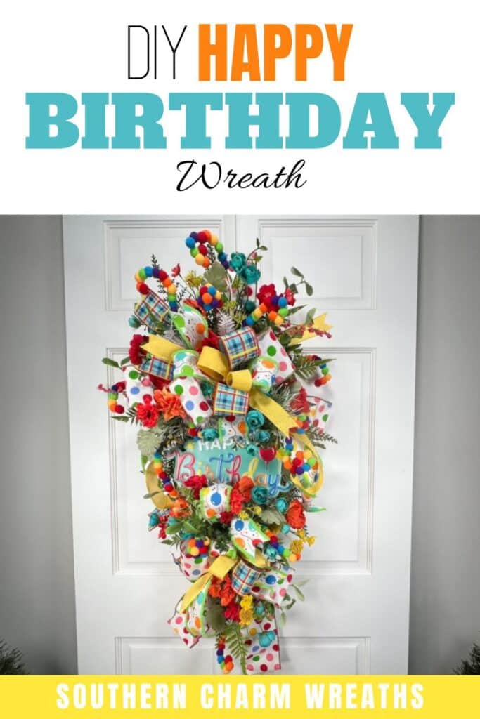 diy happy birthday wreath pinterest image