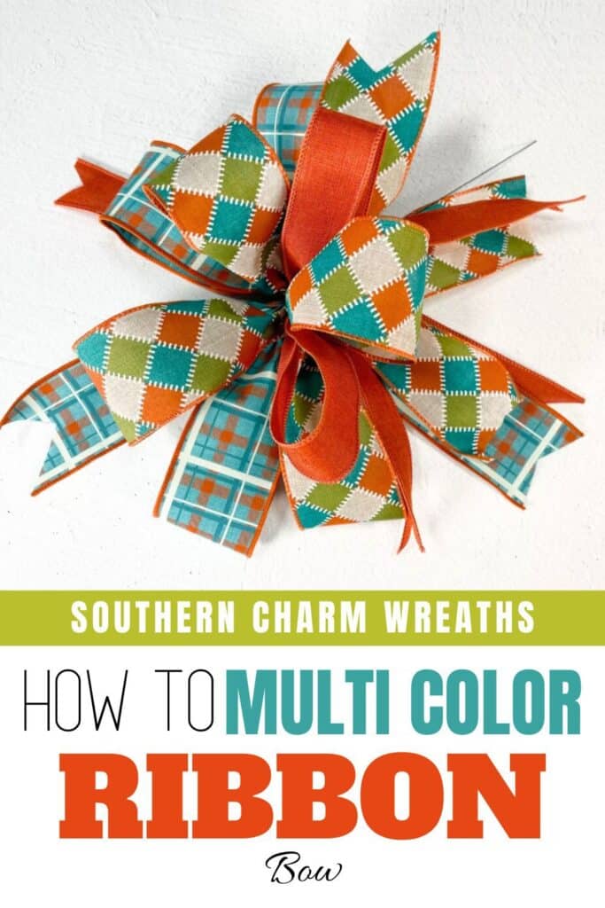 how to make multi color ribbon bow pinterest image