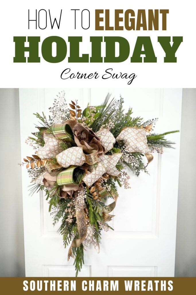 How To: Elegant Holiday Corner Swag Pin.