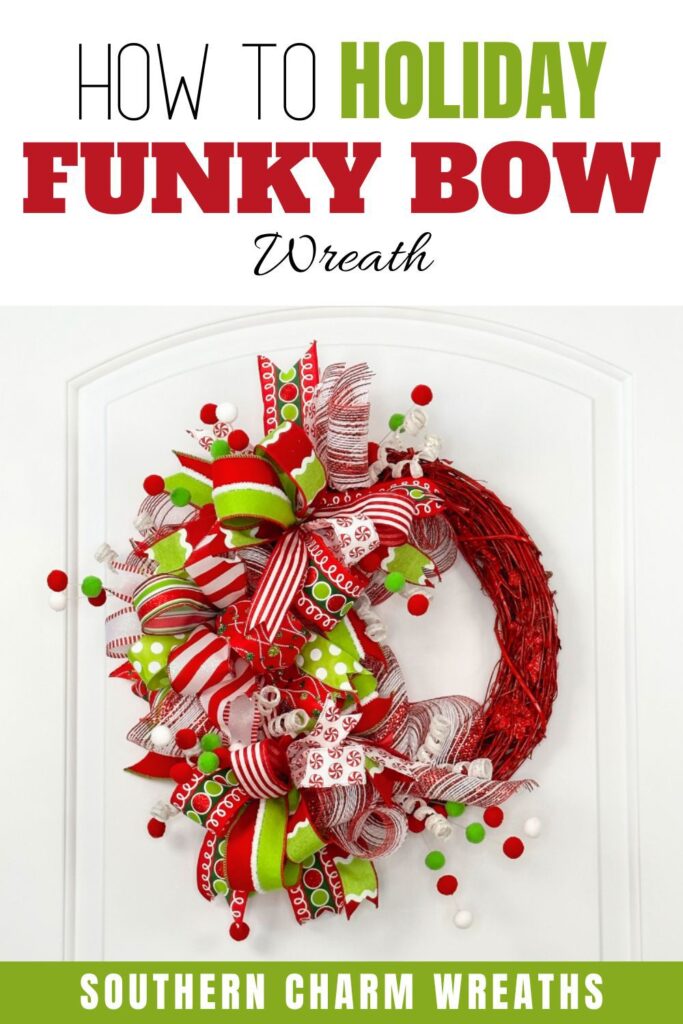 How To Holiday Funky Bow Wreath Pin