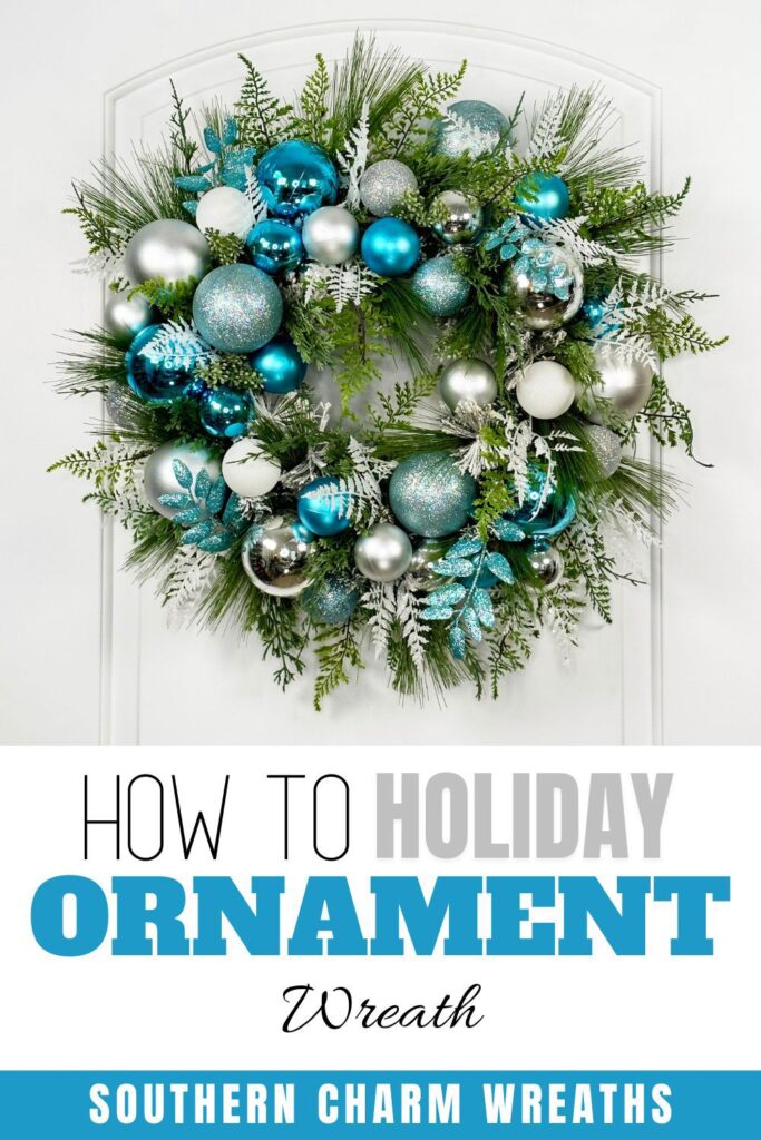 how to holiday ornament wreath pin