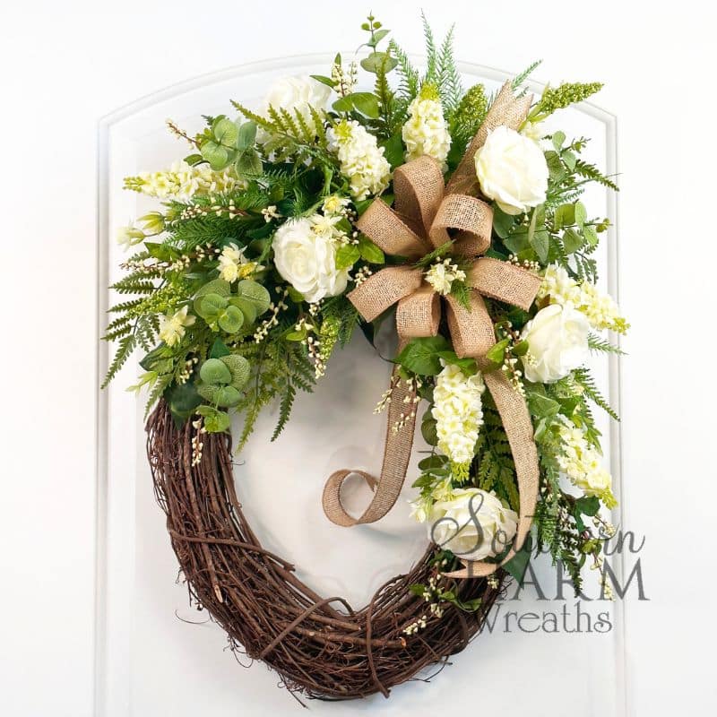 Winter Pine & Sign Grapevine Wreath - Free Tutorial & Supply List
