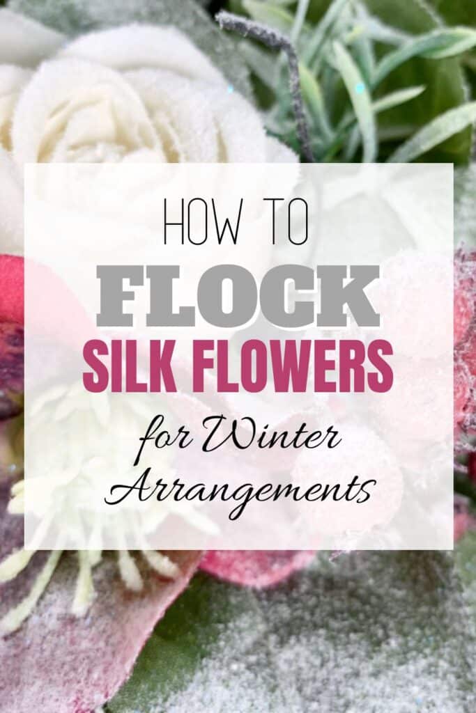 flocked flower background with text overlay