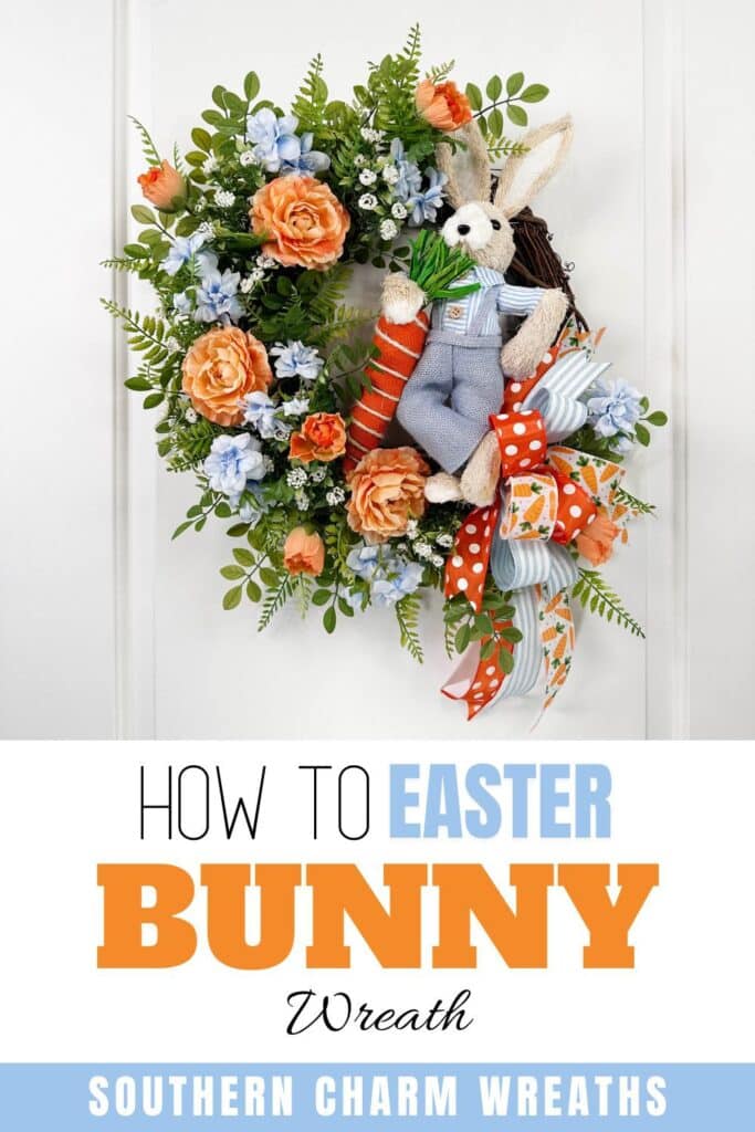 how to easter bunny wreath pin