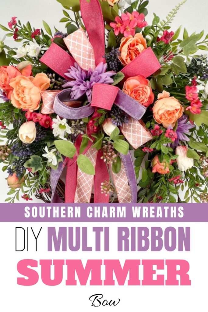 DIY multi ribbon summer bow pin