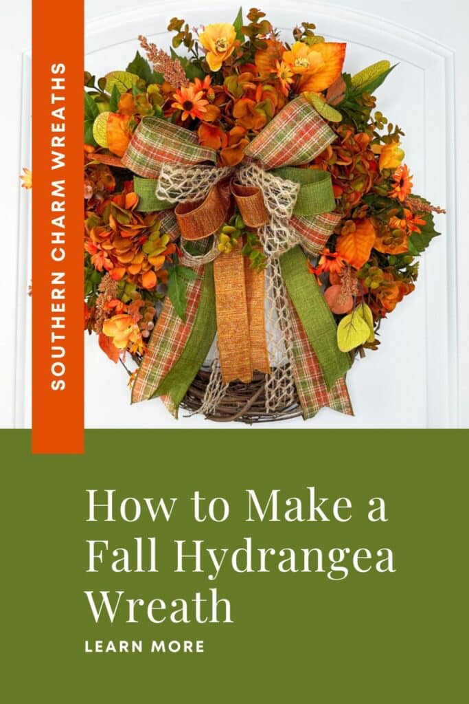 how to make a fall hydrangea wreath pin