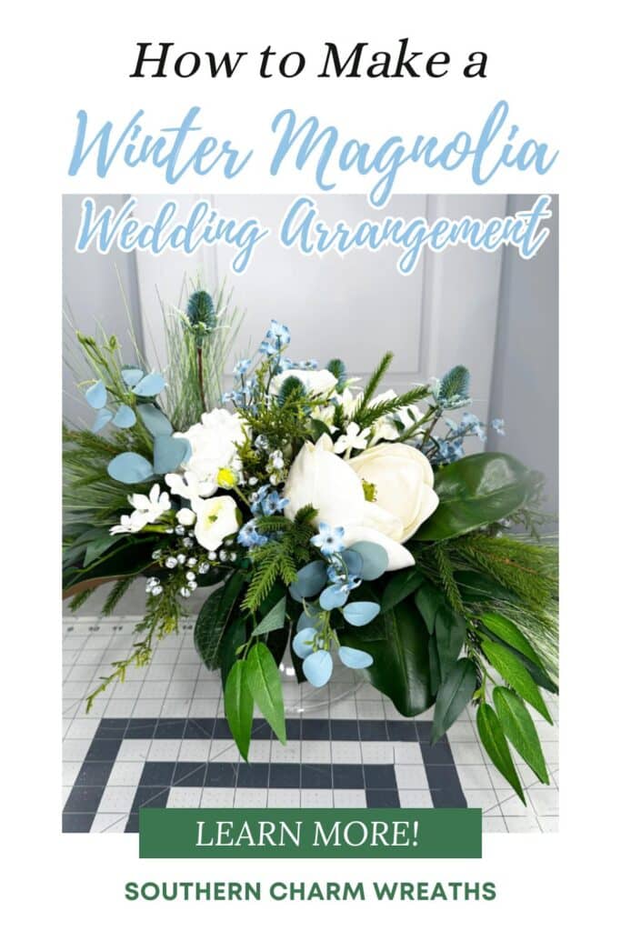 how to make a winter magnolia wedding arrangement pin