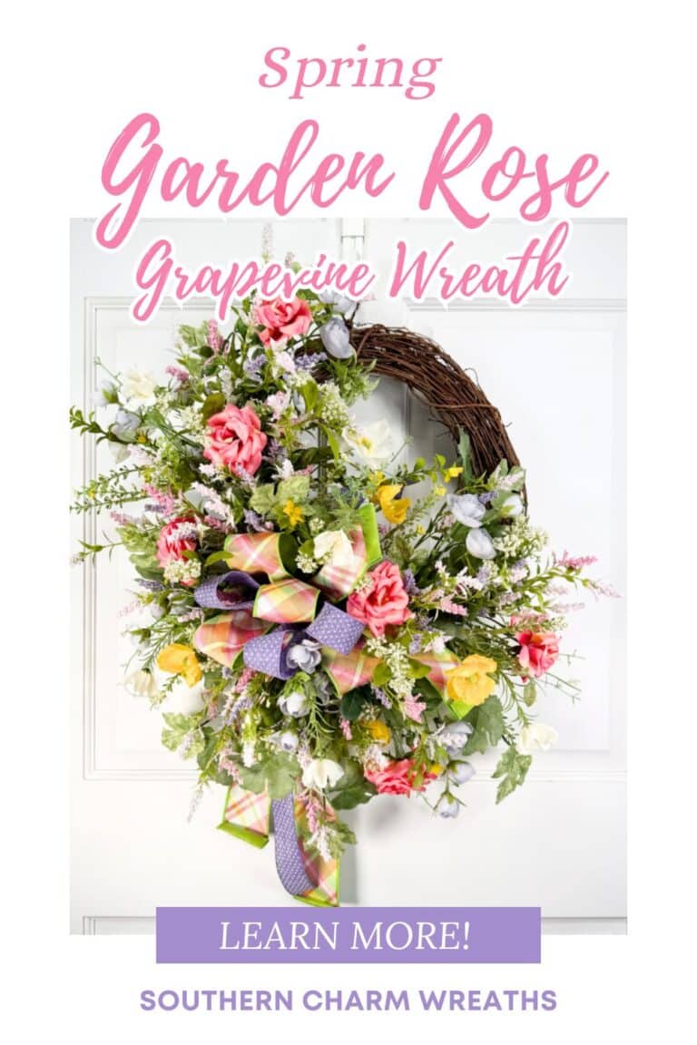 Spring Garden Rose Wreath - Southern Charm Wreaths