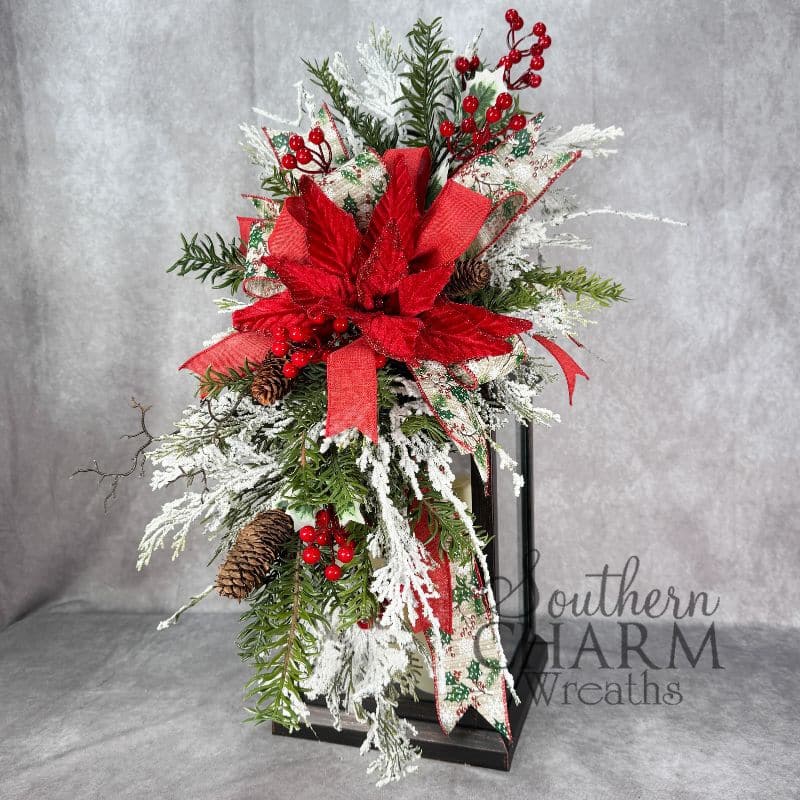 Simple Christmas Workshop - Flocked Christmas Lantern Topper