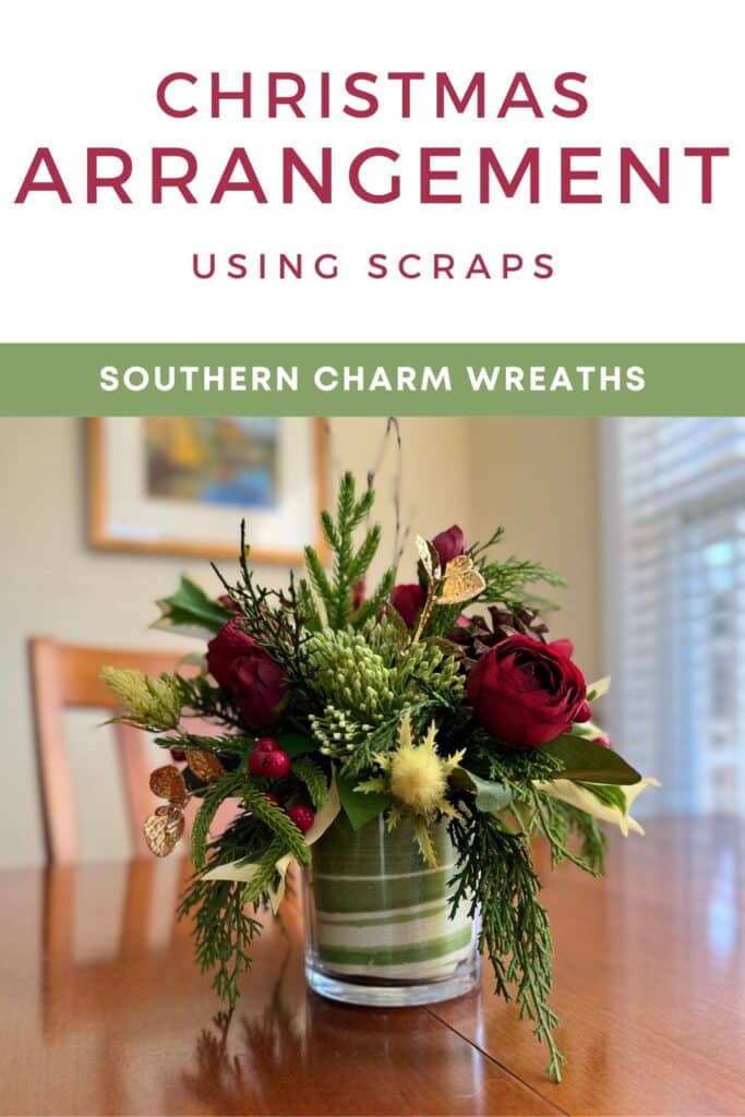 Christmas Arrangement using scraps pin