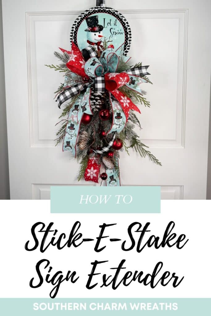 stick-e-stake sign extender pin