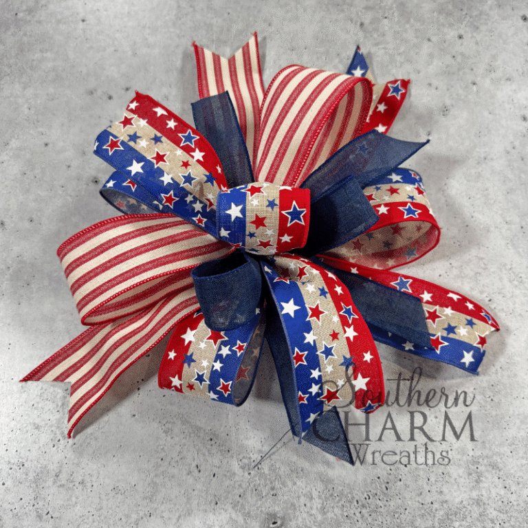 FREE: Patriotic Trinity Bow Tutorial - Southern Charm Wreaths