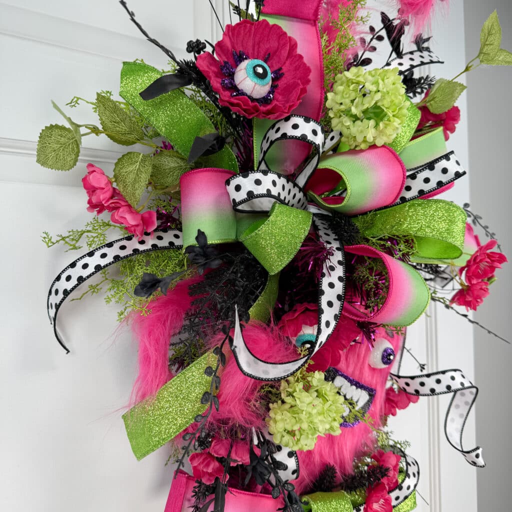 Adding a hanger to a swag wreath