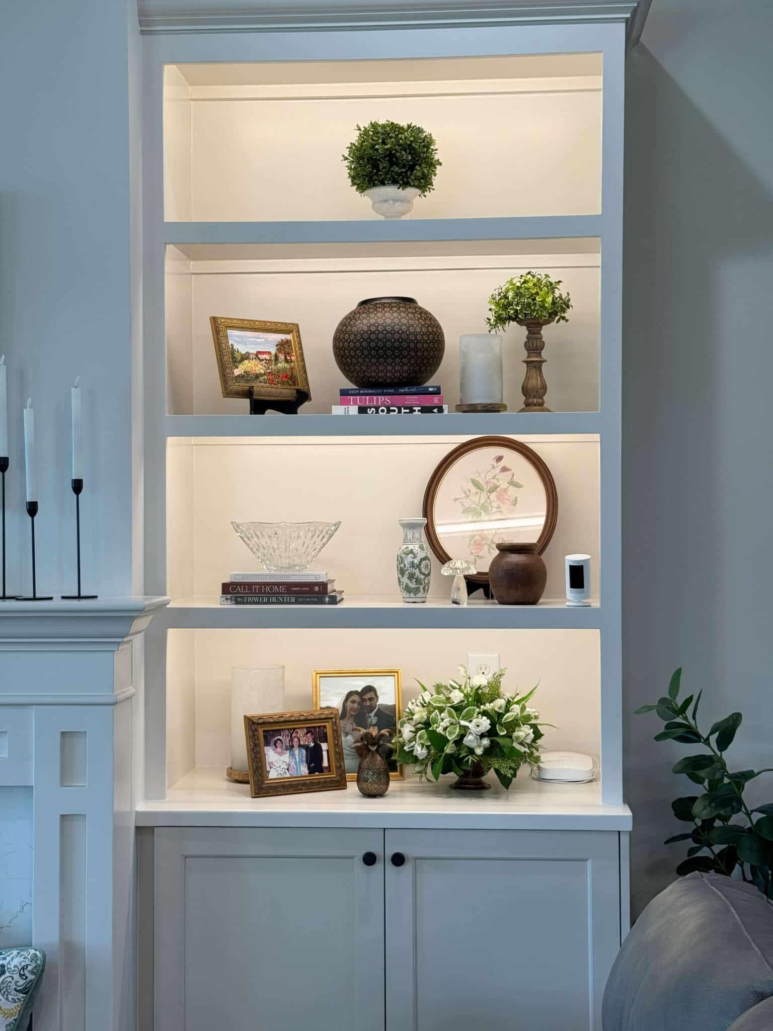 Styled bookshelf