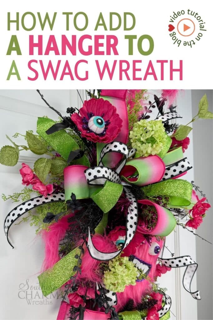 how to add a hanger to a swag wreath