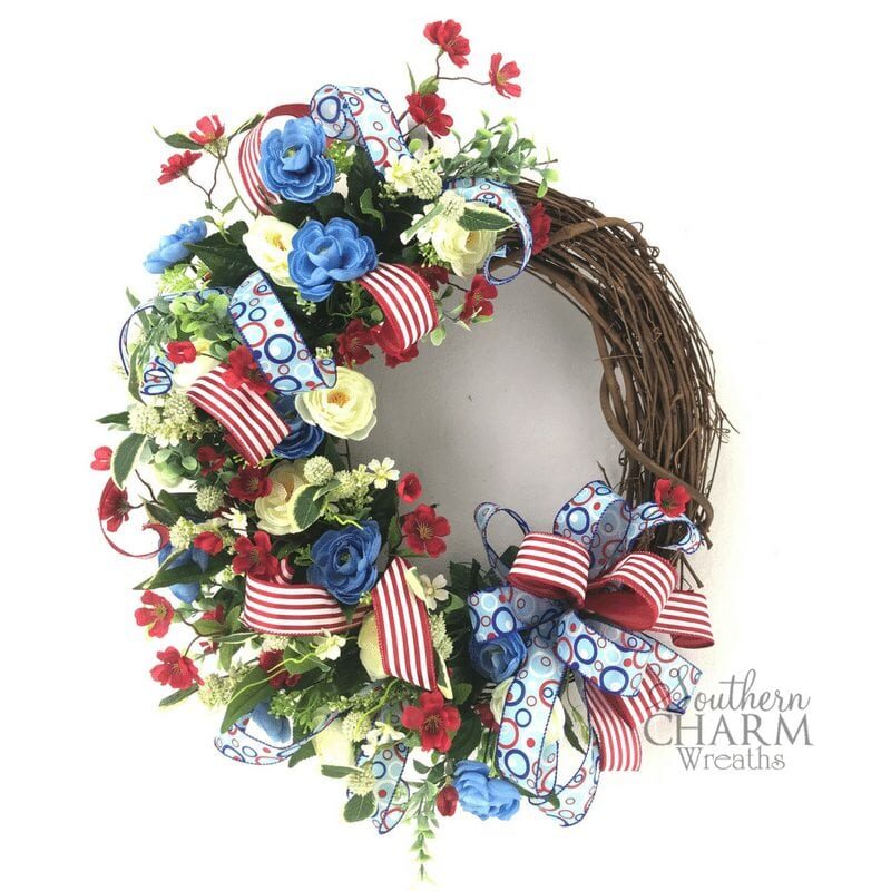 How to Make a Patriotic Silk Flower Wreath