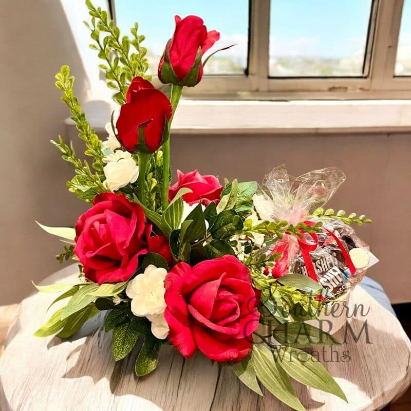 Blog - Asymmetrical Valentine's Day Arrangement