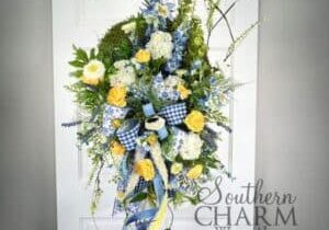 Blog - Blue & Yellow Moss Wedding Wreath