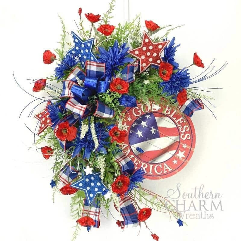 Blog - Bonus Silk Flower Patriotic Wreath